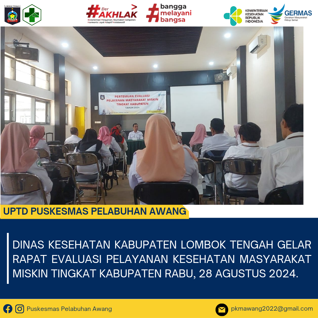 Dinas Kesehatan kabupaten lombok tengah Gelar Rapat Evaluasi Pelayanan Kesehatan Masyarakat Miskin Tingkat Kabupaten